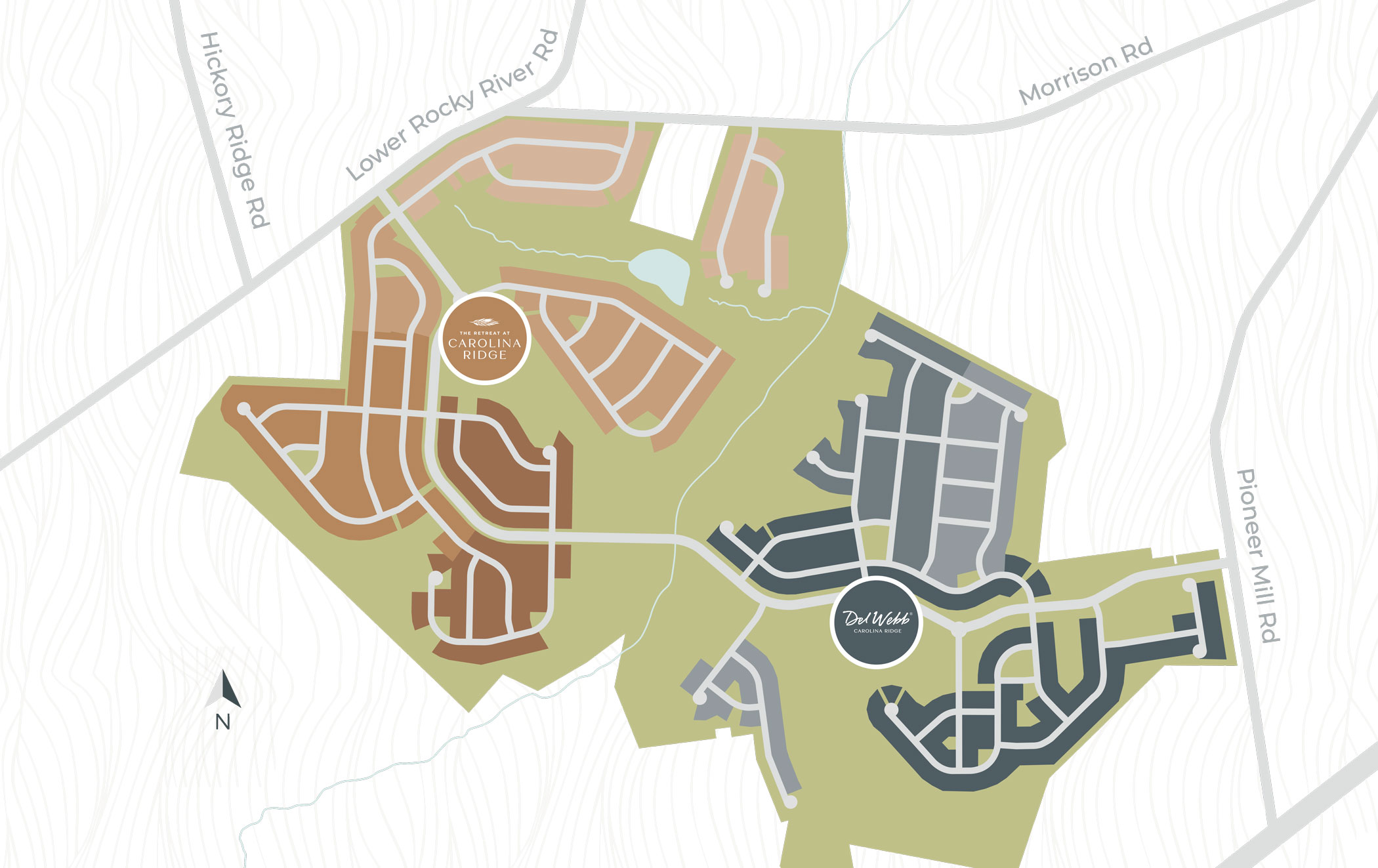 Map showing Carolina Ridge site plan
